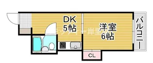 ギャレ住之江【4階】の間取り