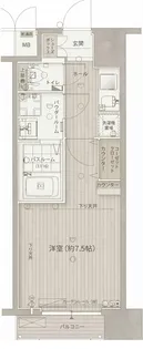 クレアートクラウン天王寺【8階】の間取り