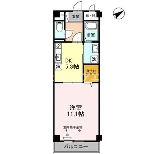 Lagracieuse 玉川【3階】の間取り