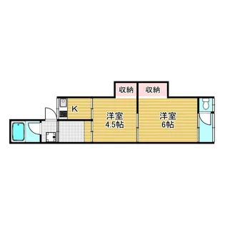 守口市アパート【1階】の間取り