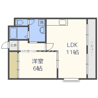 メジェーム住吉【3階】の間取り