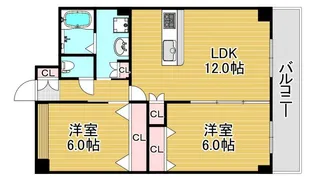 ヴィラ北梅田【4階】の間取り
