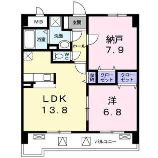 サニーレジデンス【1階】の間取り
