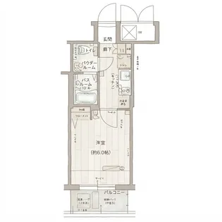 ラシュレエグゼ天王寺【6階】の間取り