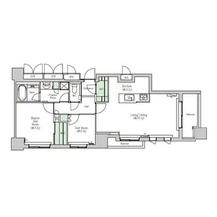 プライムメゾン大通公園【1106号室】の間取り