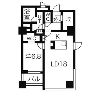 1Rの間取り画像
