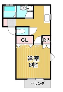 コーポJ&Y【104号室】の間取り