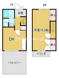 茨城県鉾田市上幡木【テラスハウス】の間取り