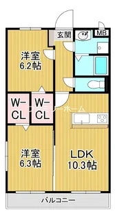 ファミリア【201号室】の間取り