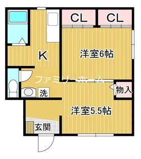 サーシェ太田山【D号室】の間取り