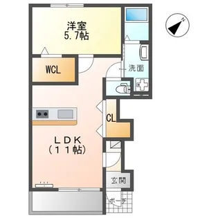 鹿児島県鹿児島市中山2丁目【アパート】の間取り