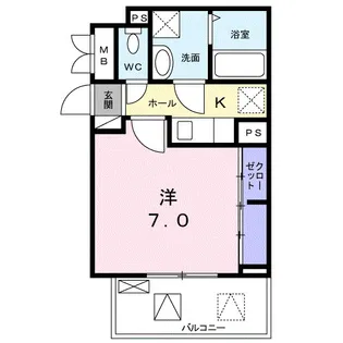 鹿児島県鹿児島市下荒田3丁目【アパート】の間取り