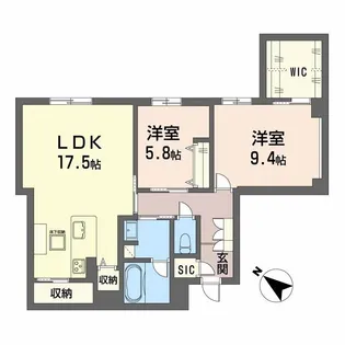 鹿児島県鹿児島市柳町【マンション】の間取り