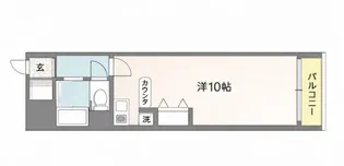 サニークレスト南林寺【407号室】の間取り