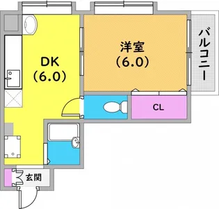 フリックコート深江【3階】の間取り