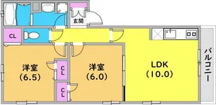 ハイム芦屋南【2階】の間取り