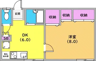 アコルデパルク中山手【105号室】の間取り