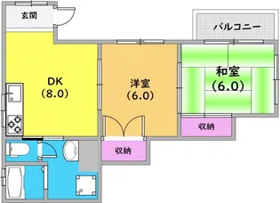 サンハイツコウベ【4階】の間取り