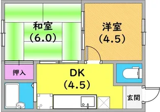 メゾンフローラ【1階】の間取り