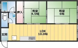 風見鶏第一フラワー館【3階】の間取り
