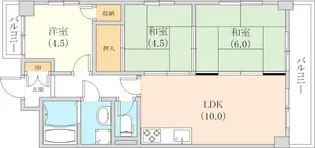 ユニオンハイツ和田岬【201号室】の間取り