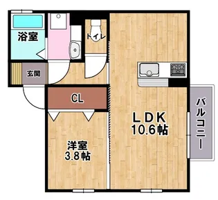 リュートⅡ【1階】の間取り