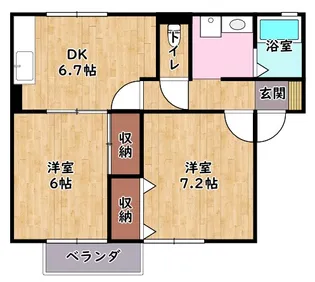 パインフォレストA棟【2階】の間取り