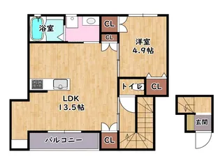 グッドライフステージ小泉【203号室】の間取り