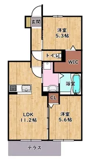 コットンハウスⅢ【1階】の間取り