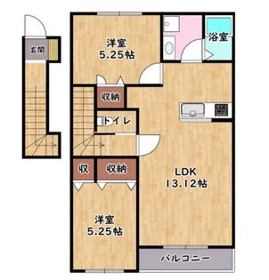 クレセント18【201号室】の間取り