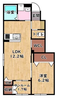 グッドライフステージ竹ヶ鼻【1階】の間取り