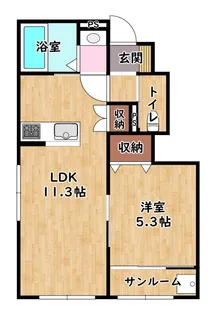 グッドライフステージ南川瀬【101号室】の間取り