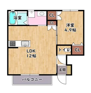 グッドライフステージ小泉【102号室】の間取り