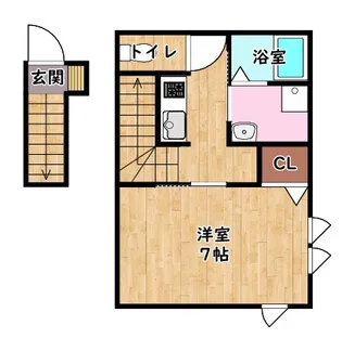 INTEGRAL SAKAEMACHI【202号室】の間取り