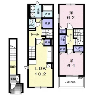 ラビットレジデンス【2階】の間取り