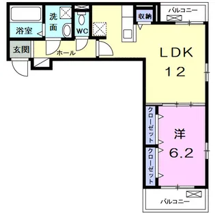 フルール彦根【3階】の間取り