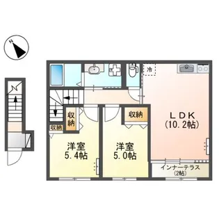 仮称)高宮町アパート新築工事【2階】の間取り