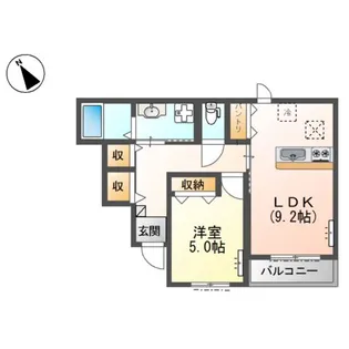 仮称)高宮町アパート新築工事【1階】の間取り