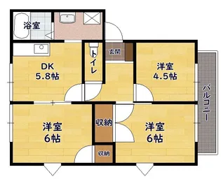 ローズハイツ【201号室】の間取り