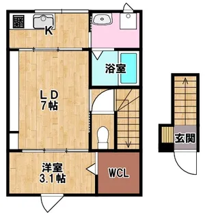 bills 颯【2階】の間取り