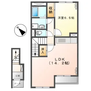 スターテラス22 B棟【2階】の間取り