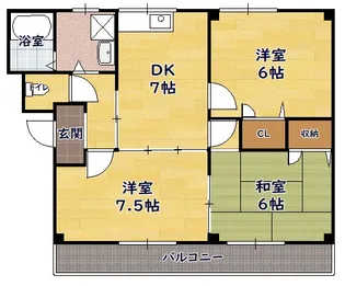 3DKの間取り画像