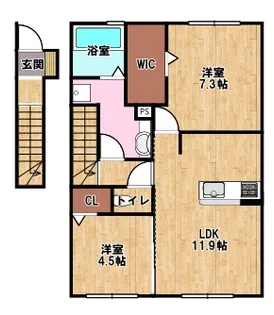 ベルフルール【2階】の間取り