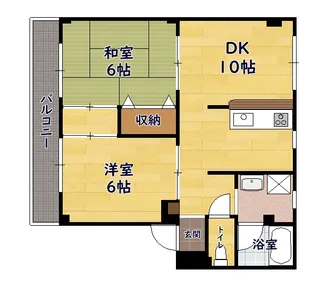 エスポワール平方【302号室】の間取り