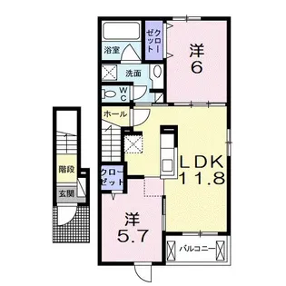 エーリ・フノマージュ【2階】の間取り