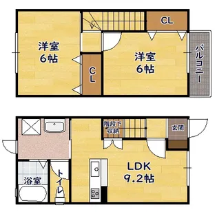 滋賀県長浜市神照町【テラスハウス】の間取り
