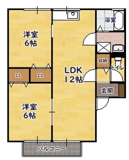 ファミール花の木【203号室】の間取り