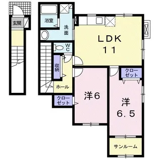 イースト・メゾン【2階】の間取り