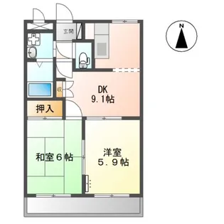 サン・レジデンス【2階】の間取り