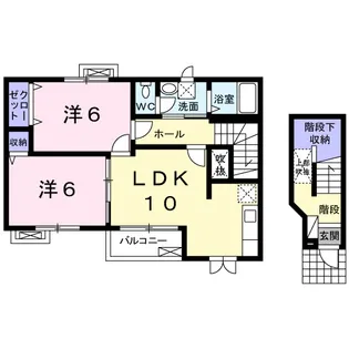 メゾンカルムN【2階】の間取り
